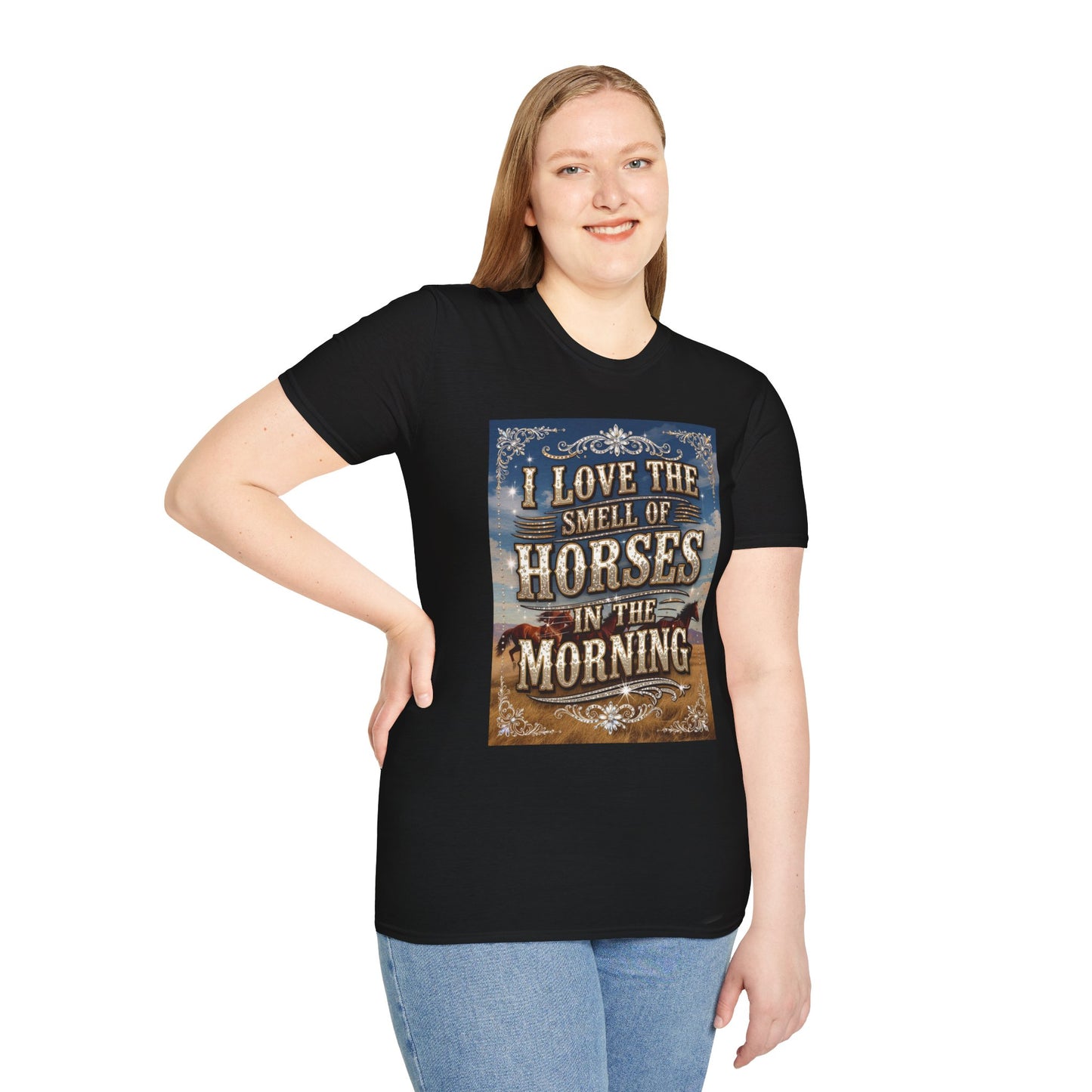 I Love the Smell of Horses in the Morning Western Boho, Unisex T-Shirt,