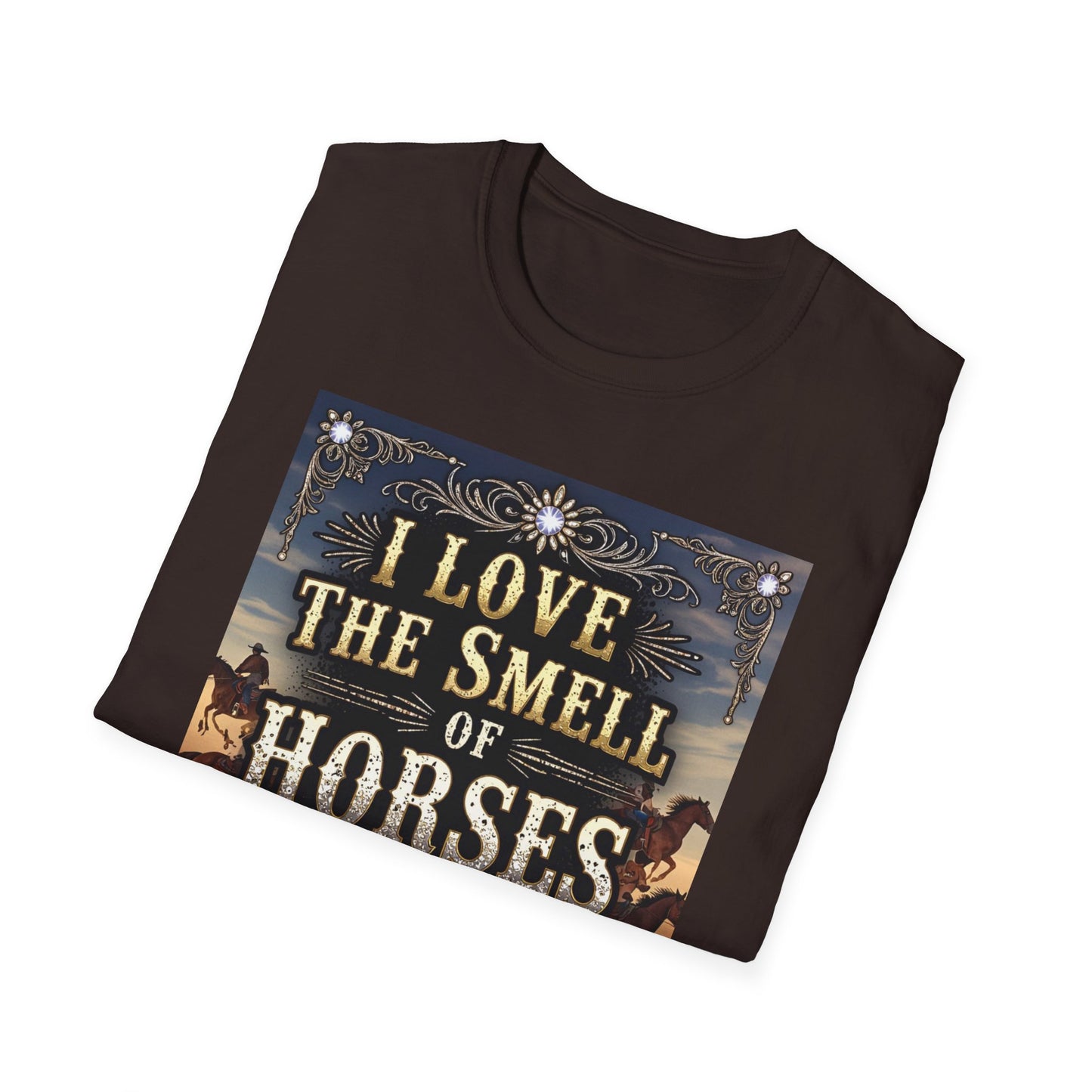 I Love the Smell of Horses in the Morning Western Boho, Unisex T-Shirt,