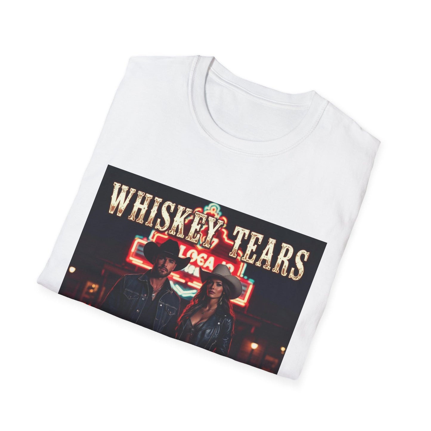 Whiskey Tears Modern Country Emotions Album Cover Western Boho, Unisex T-Shirt,
