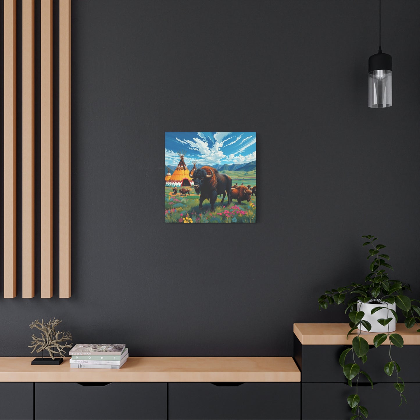 Canvas Print -Vibrant Buffalo Wall Art