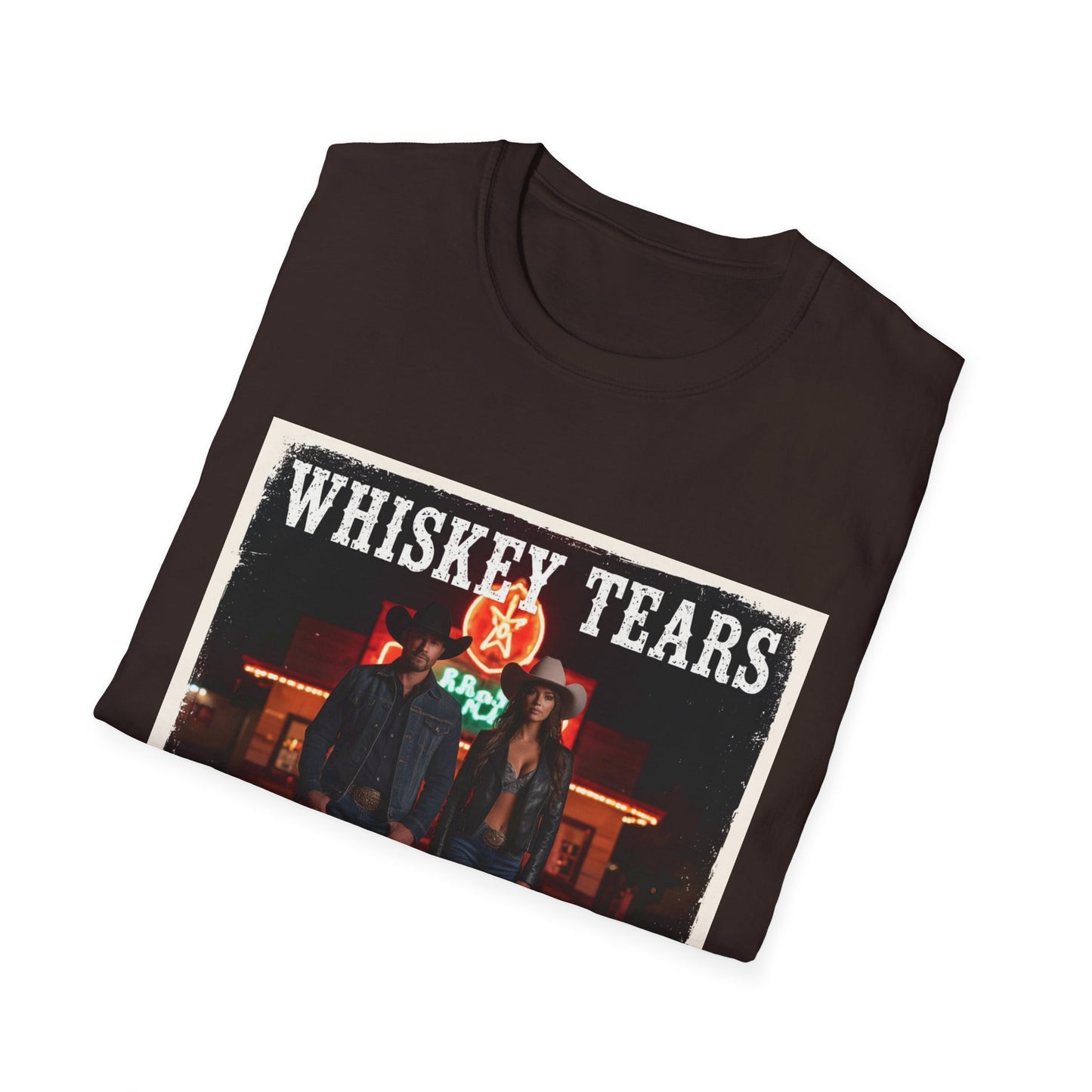Whiskey Tears Modern Country Emotion Duet Album Cover Western Boho, Unisex T-Shirt,