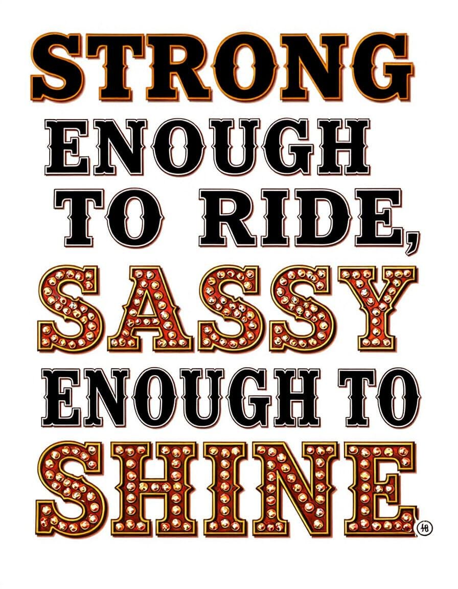 Cowgirl Sayings JPEGs: Strong, Sassy, Sublimation Designs (Set of 5)