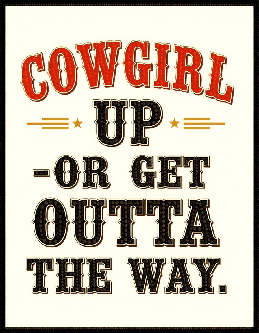Cowgirl Sayings JPEGs: Sublimation Designs, Set of 5