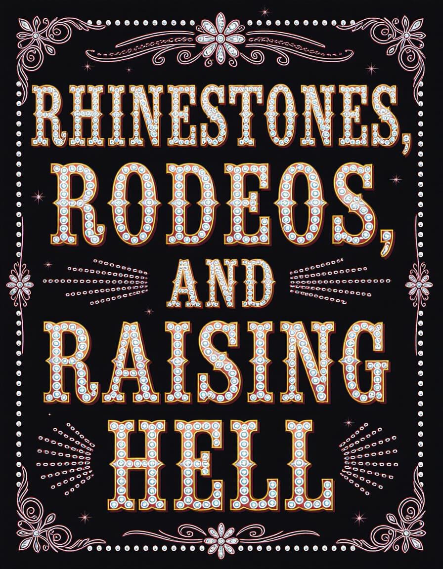 Cowgirl Sayings: Rhinestones, Rodeo and Raising Hell (Set of 5) JPEGs for Sublimation